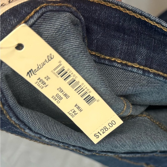 Madewell 10” High-Rise Skinny Jeans Dark Wash Size 32 NWT - Picture 4 of 5
